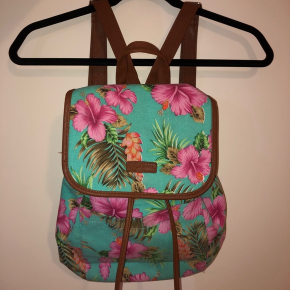Bag pack tropical print - Picture 2 of 3